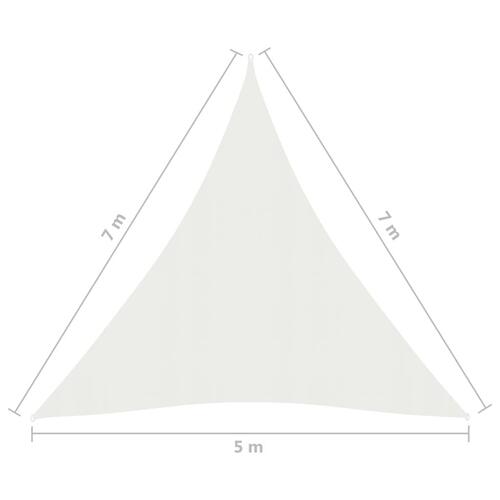 Solsejl 160 g/m² 5x7x7 m HDPE hvid