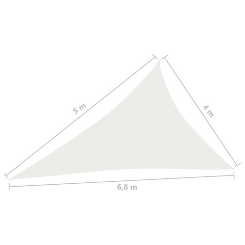 Solsejl 4x5x6,8 m 160 g/m² HDPE hvid