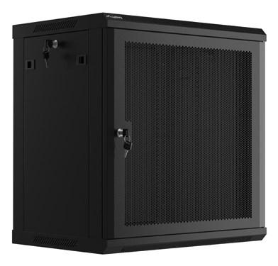 19" væghængt rackskab 12U 600×450 mm - Lanberg, perforeret dør (flatpack)