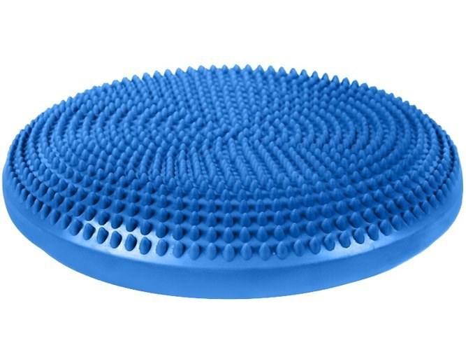 Balancepude med sensoriske dupper – MDH, blå, Ø 35 cm billede