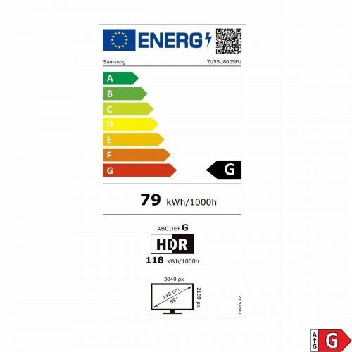 Smart TV Samsung 55" 4K UHD LED (TU55U8005) med HDR