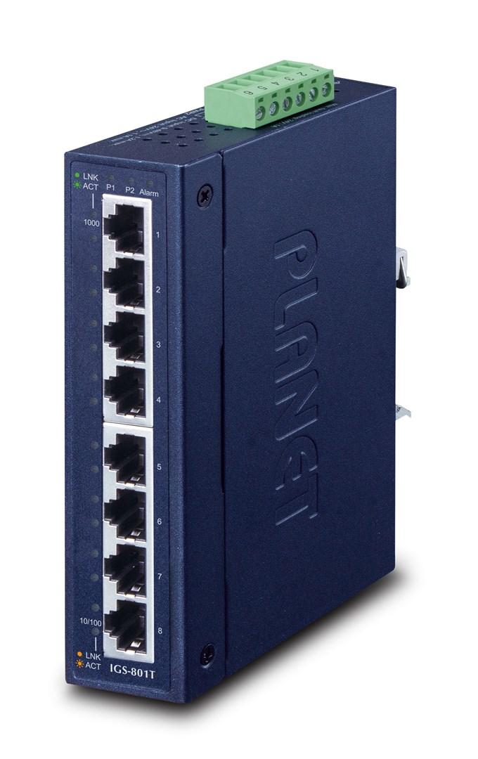 Netværksswitch Planet IGS-801T - unmanaged L2, 8x Gigabit, blå billede