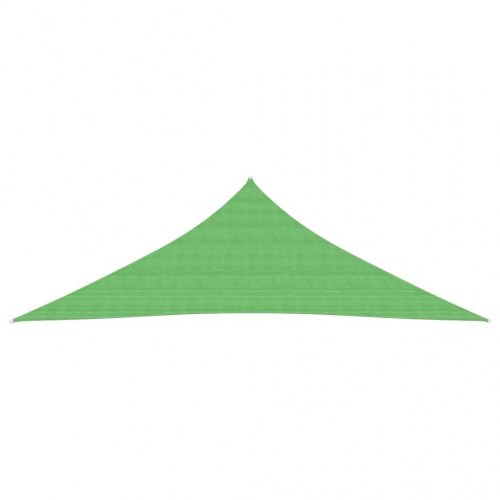 Solsejl 3×3×4,2 m - trekant, lysegrøn, 160 g/m² HDPE