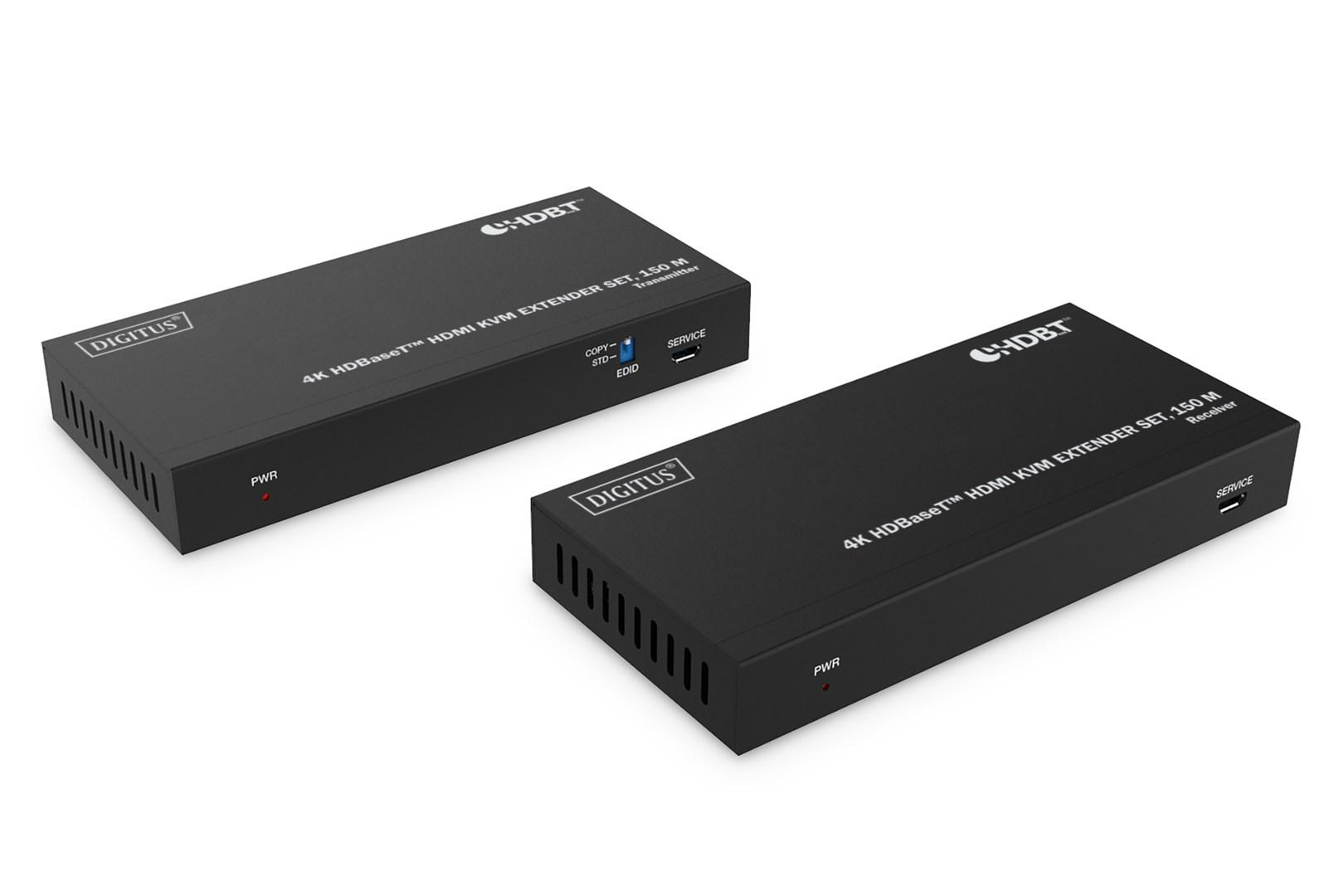 DIGITUS 4K HDBaseT DS-55522 - transmitter and receiver - video/audio/USB extender - HDBaseT