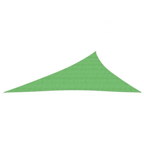 Solsejl trekant 4×5×6,8 m - HDPE 160 g/m², lysegrøn