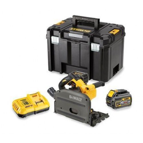 Rundsav på skinne 54 V – DeWALT DCS520T2 XR FLEXVOLT, 2x 6,0 Ah, TSTAK (sort/gul)