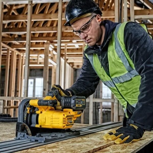 Rundsav på skinne 54 V – DeWALT DCS520T2 XR FLEXVOLT, 2x 6,0 Ah, TSTAK (sort/gul)