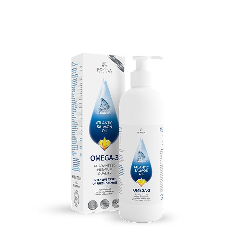 POKUSA RawDietLine Atlantic Salmon Oil - kosttilskud til hunde og katte 300 ml