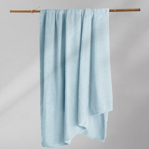 Plaid DecoKing Henry - himmelblå jacquard, 170 × 210 cm
