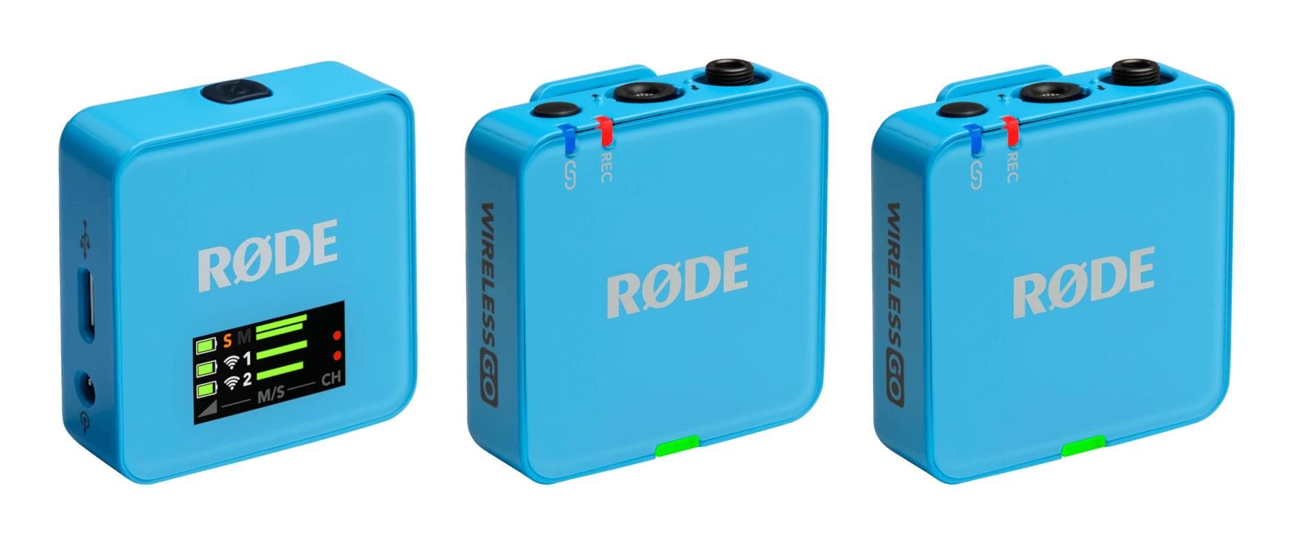 Trådløs mikrofon RØDE Wireless GO - blå, 2 kanaler billede