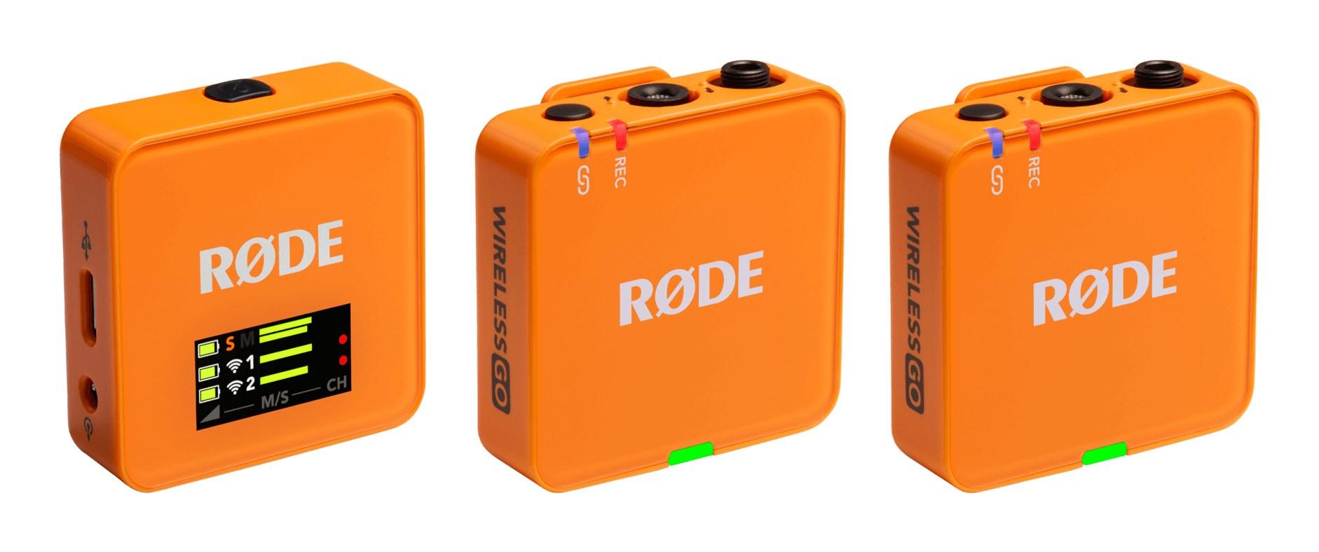 Trådløst mikrofon­sæt RØDE Wireless GO – orange, 2 kanaler billede