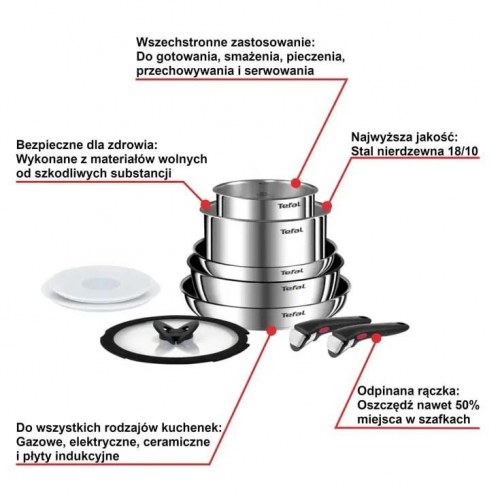 Grydesæt Tefal Ingenio Emotion 10 dele L897SA74