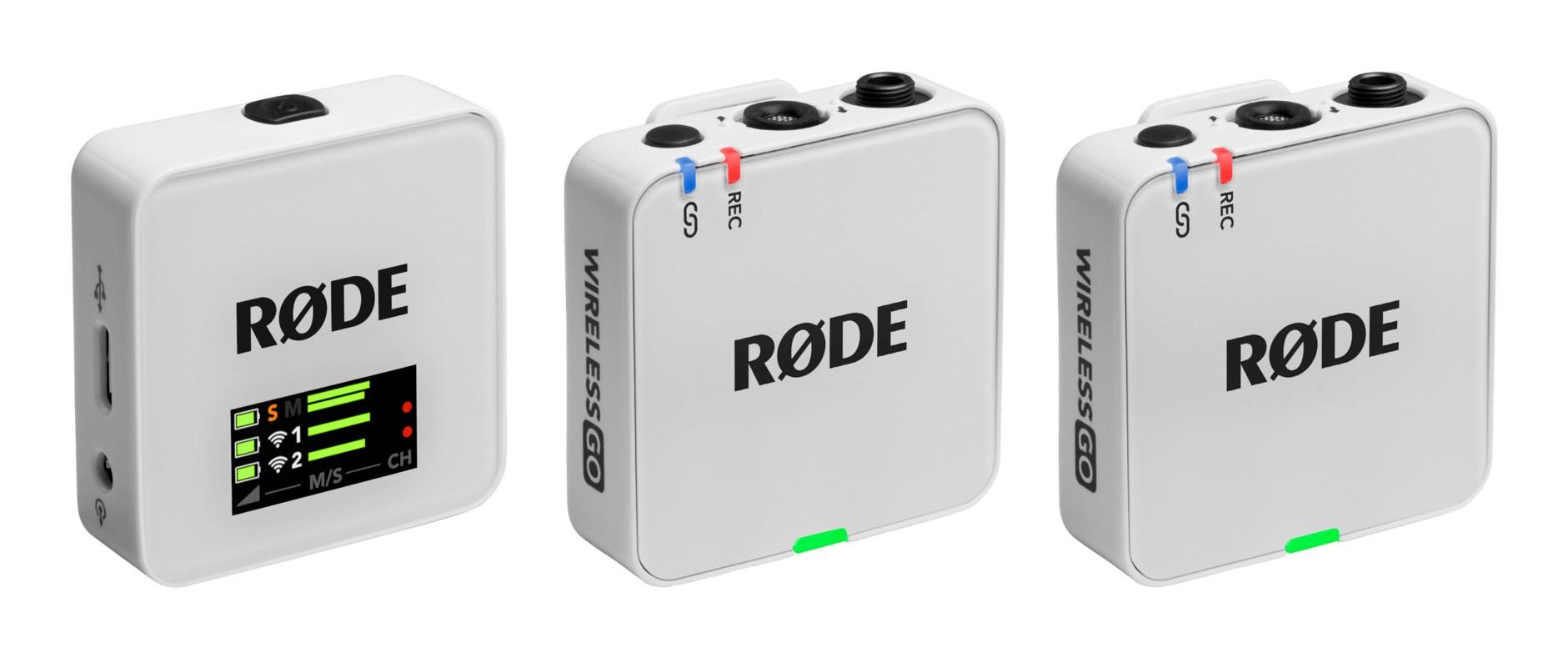 Trådløs mikrofon RØDE Wireless GO – hvid, 2 kanaler