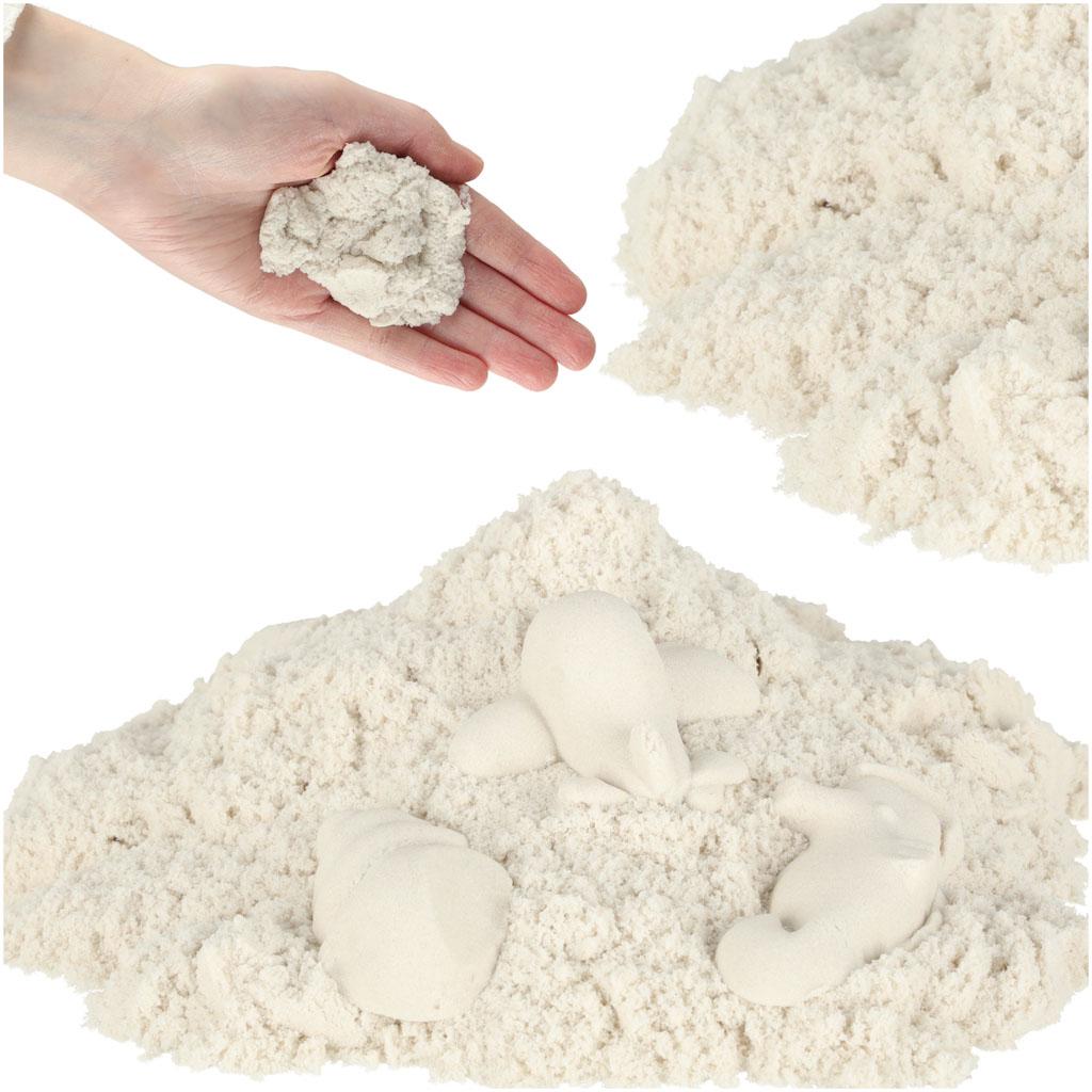 Magisk sand til børn 1 kg - hvid i pose
