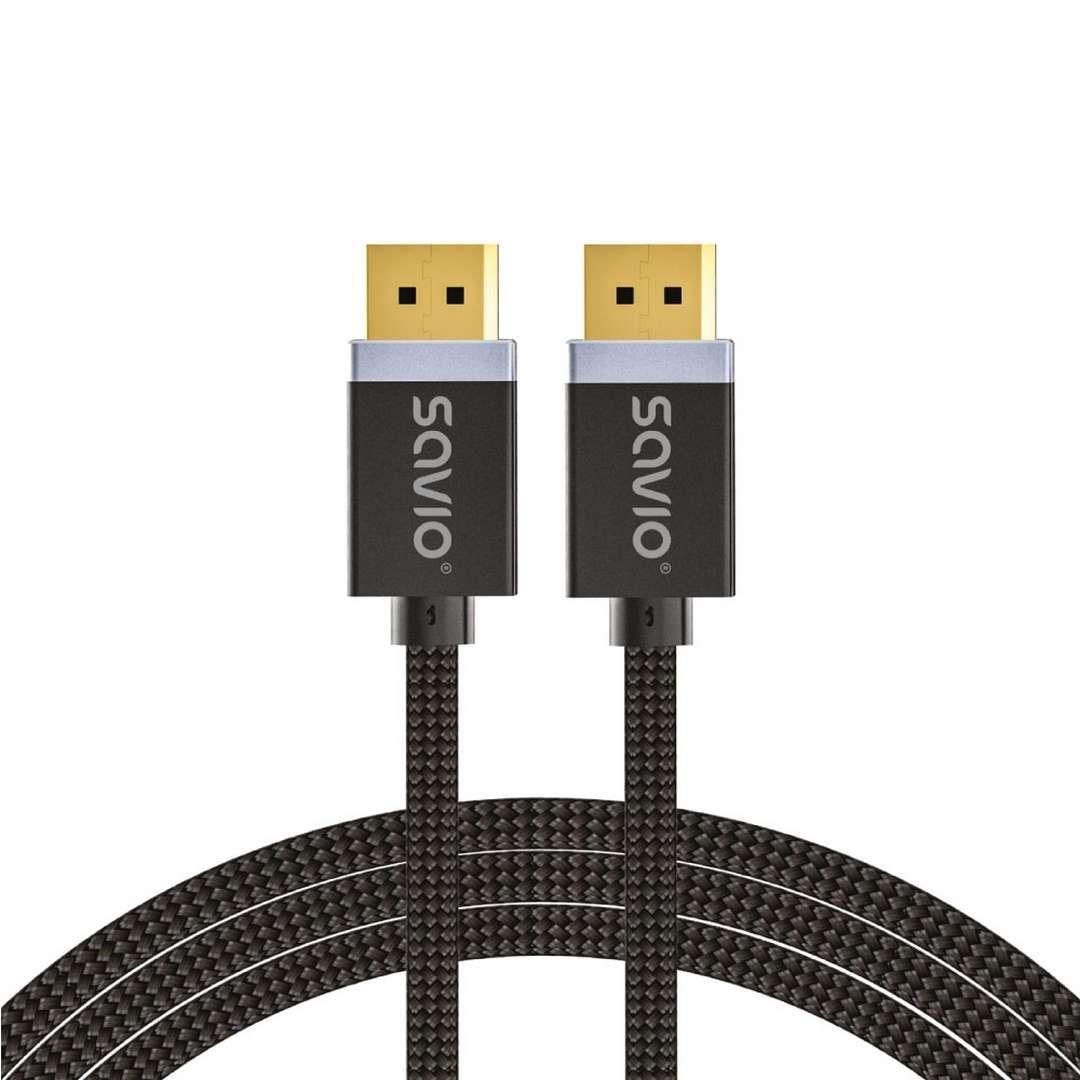 Savio 2 m Black CL-166 DisplayPort -> DisplayPort 2m