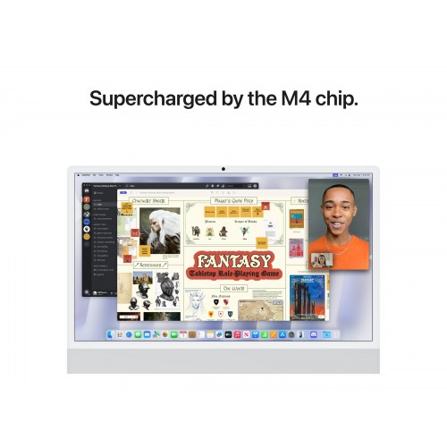 Stationær computer Apple iMac 24" 4,5K Retina AIO M4, 16 GB RAM, 512 GB SSD (sølv)