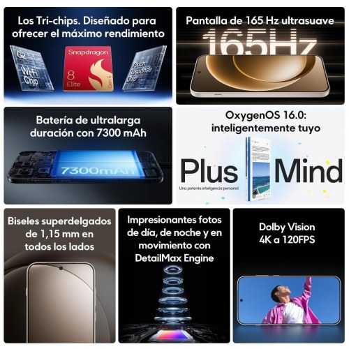 OnePlus 15 5G 6,78" 16 GB RAM 512 GB - Sort