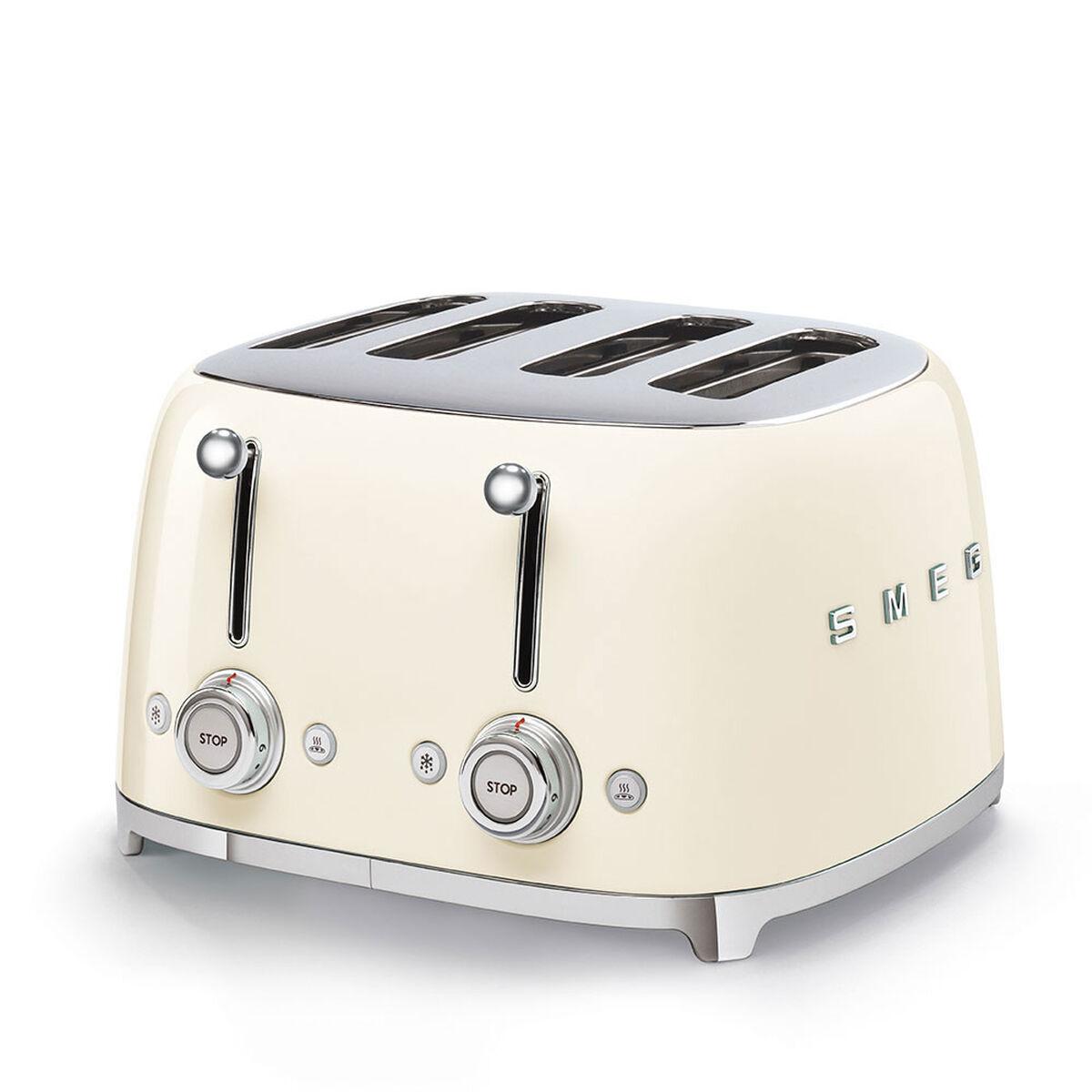 Smeg TSF03CREU brødrister - flødefarvet, 4 skiver, 2000 W