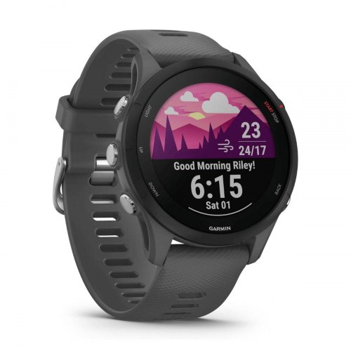 Smartwatch Garmin Forerunner 255 - grå, 46 mm, 1,3"