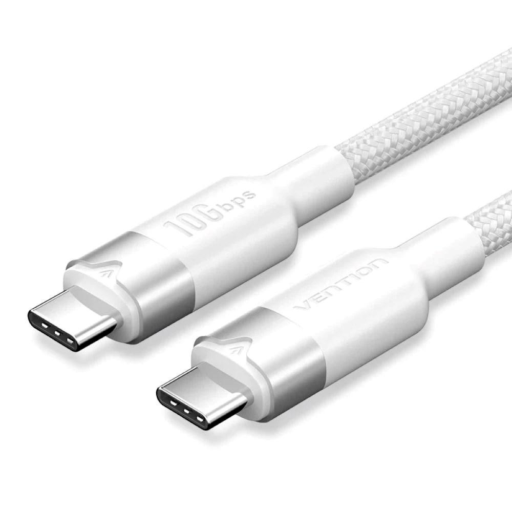 Vention USBâC til USBâC kabel 1 m - USB 3.2 Gen 2, 10 Gbps, 5 A - Hvid