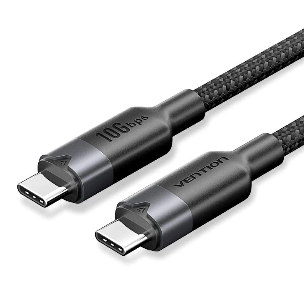 Vention USB-C til USB-C kabel 1 m - USB 3.2 Gen 2, 10 Gbps, 5 A/100 W - Sort