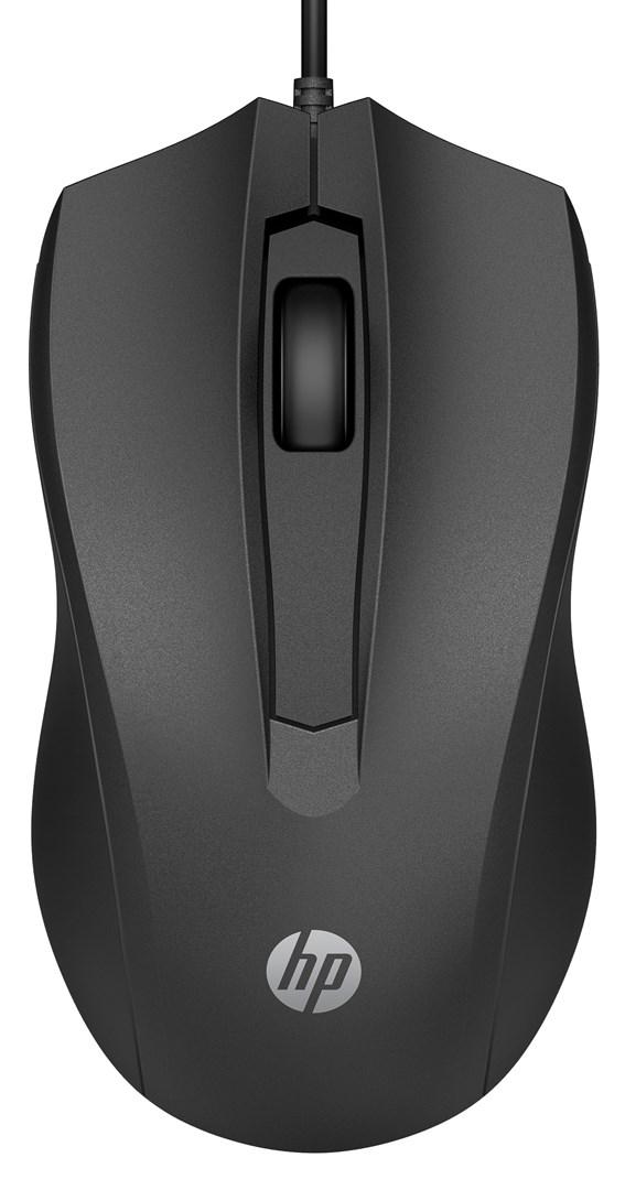 HP Wired Mouse 100 - kablet optisk mus til kontor, USB billede