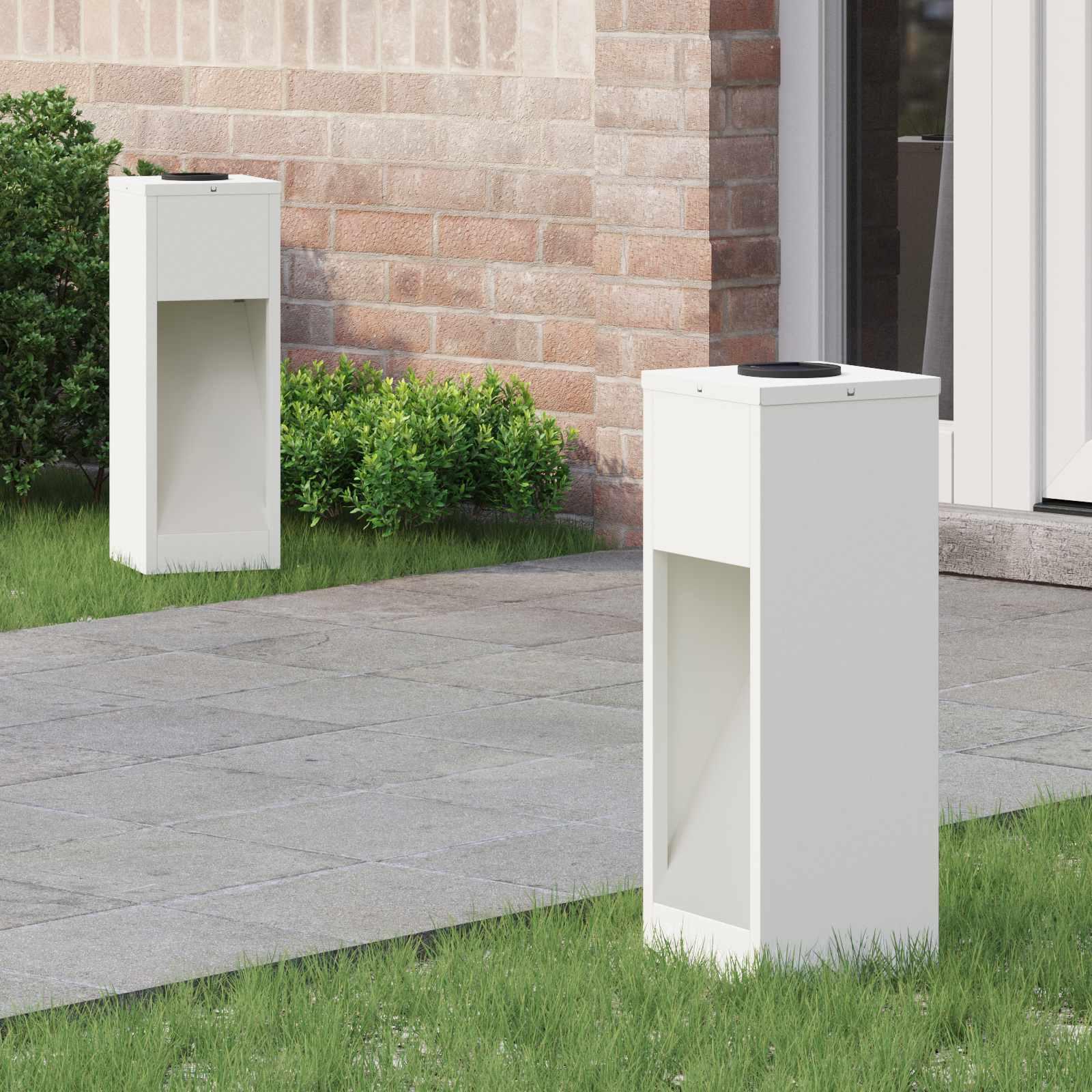 Solar Led Sti Lys 2 stk Hvid Koldvalset Stål