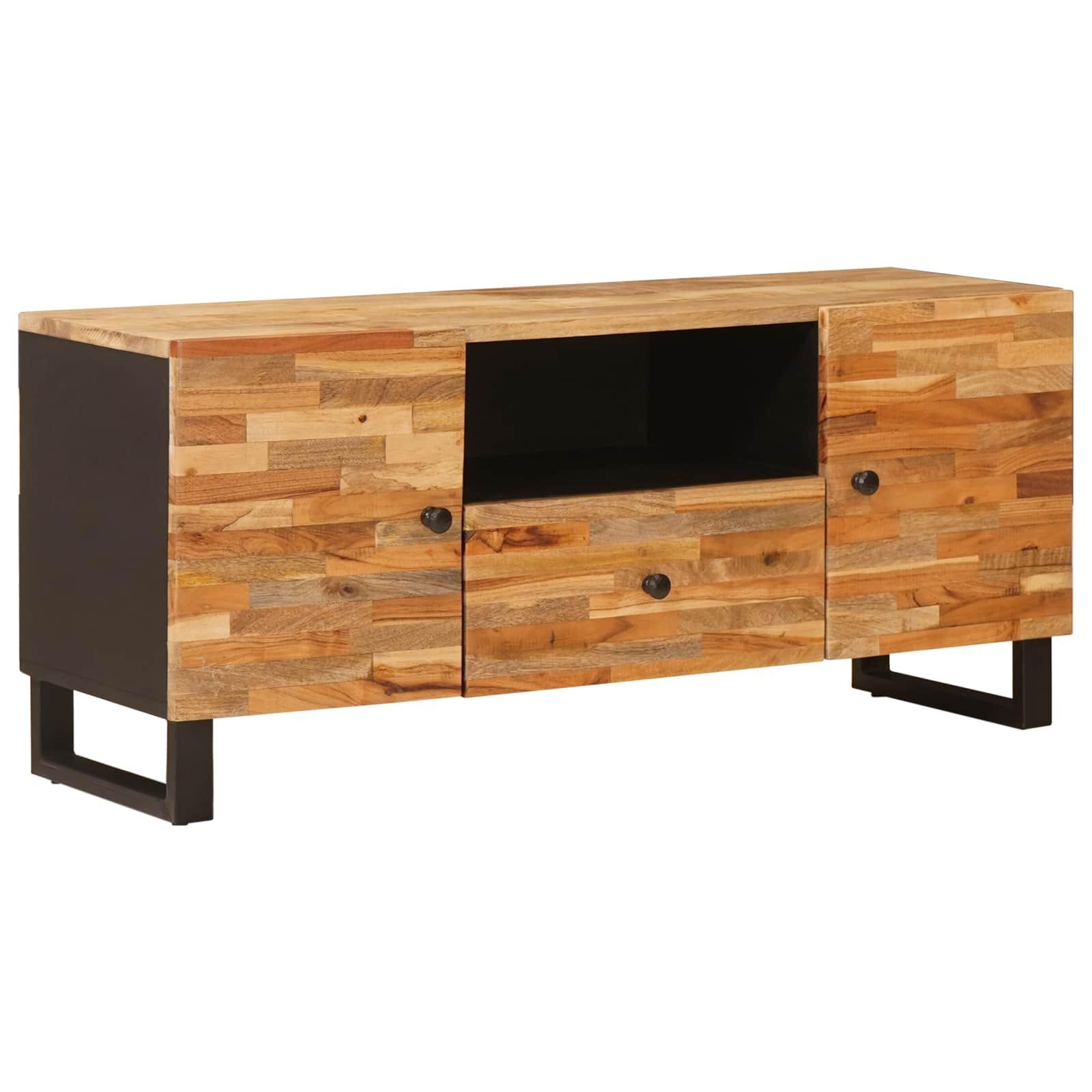 TV-skab med hylde Brun 105 x 33,5 x 46 cm Massivt mangotræ