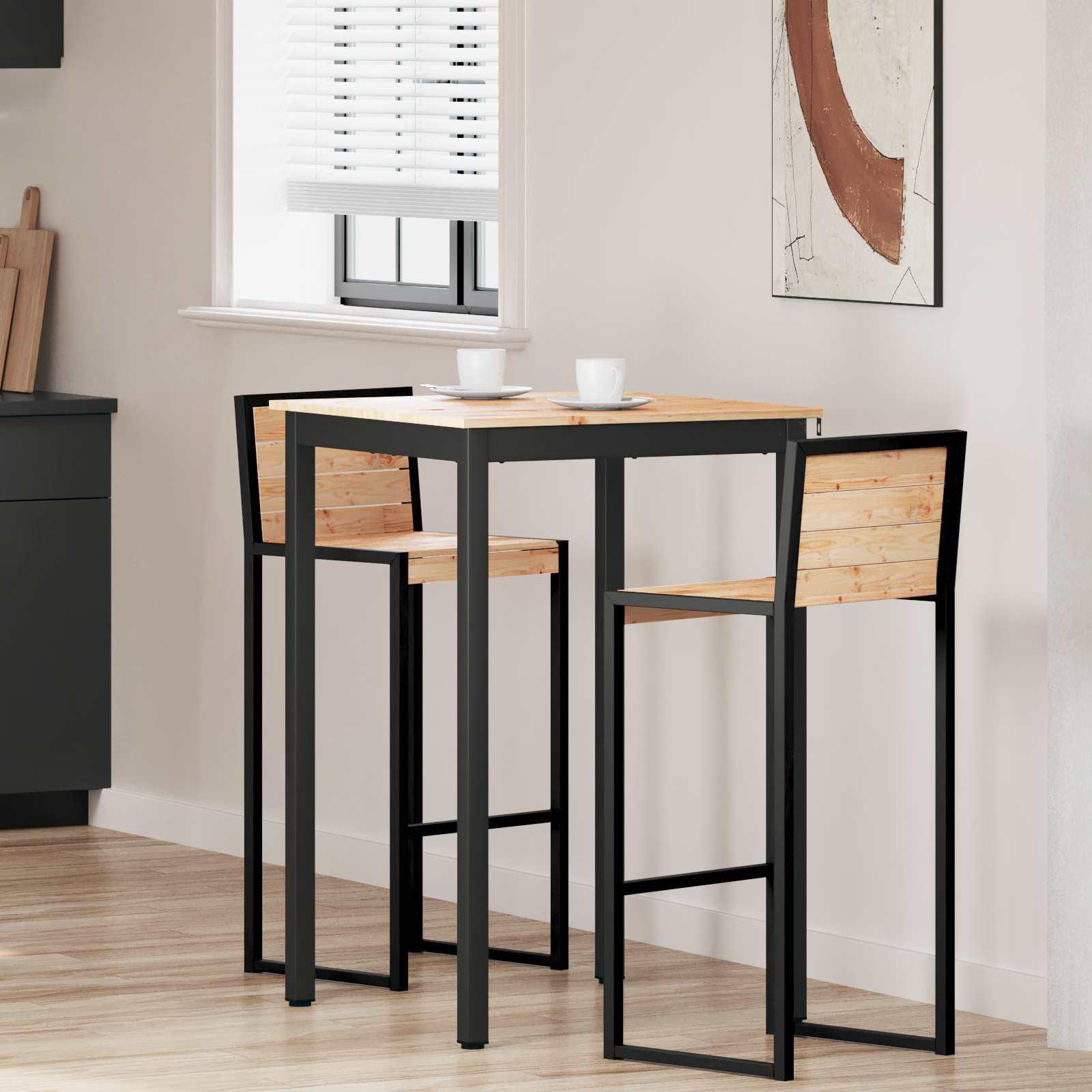 Barbord Naturfarvet 110 x 55 x 105 cm Massiv fyrretræ