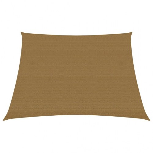 Solsejl 160 g/m² HDPE - 4/5 × 3 m, gråbrun trapez