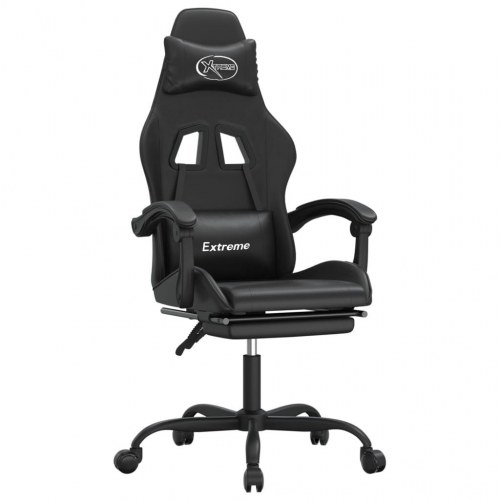 Gamingstol med fodstøtte og massagepunkt - sort