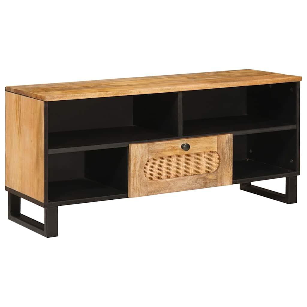 TV-skab med skuffe Brun 100 x 33,5 x 46 cm Massivt mangotræ
