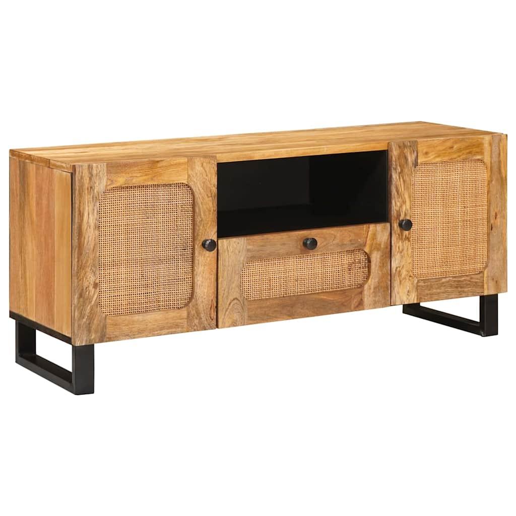 TV-skab med skuffe Brun 105 x 33,5 x 46 cm Massivt mangotræ