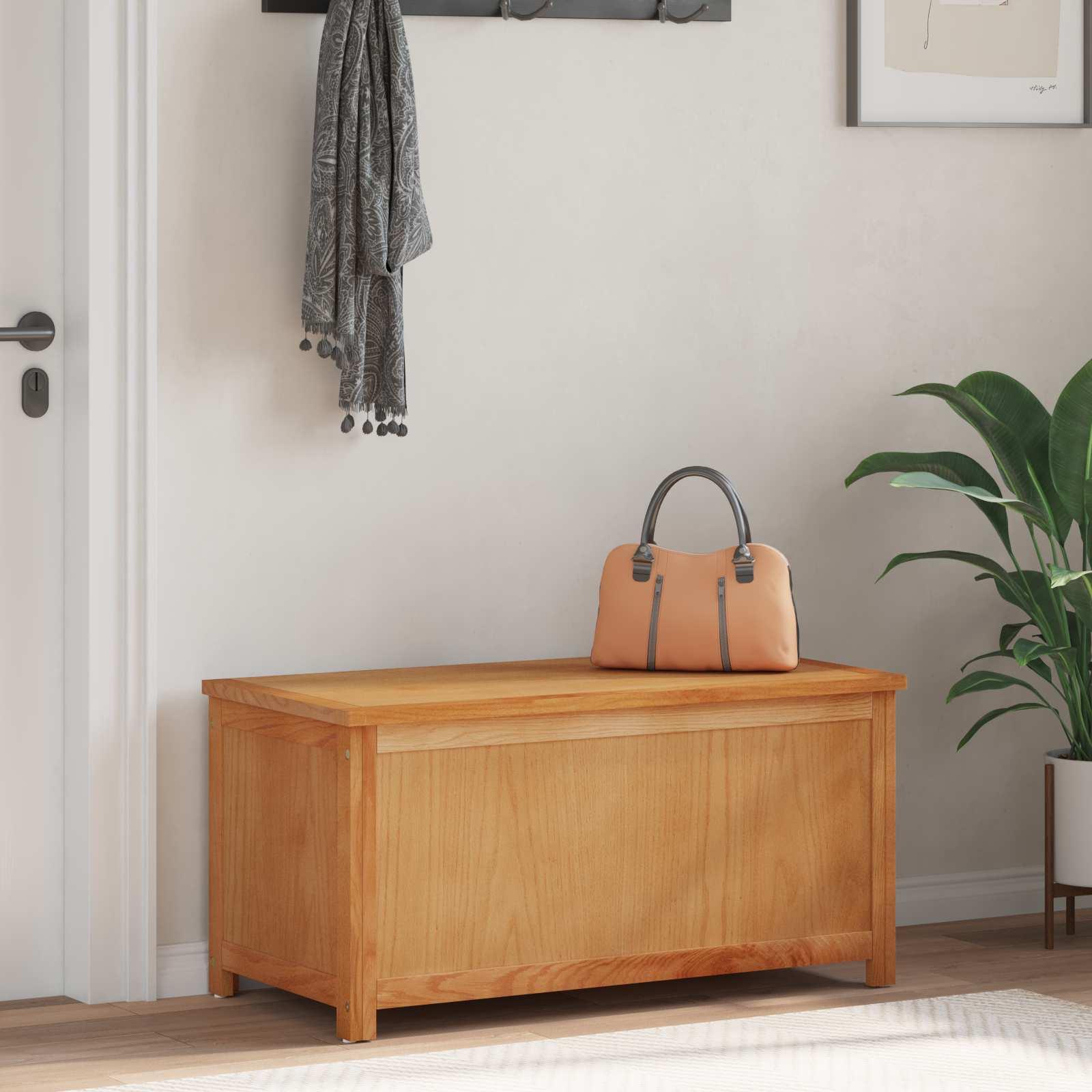 Opbevaringskasse Konstrueret Træ Med Egfinér - 90 x 45 x 45 cm
