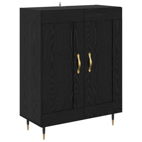 Highboard 2 stk Sort eg 69,5 x 34 x 180 cm Konstrueret træ