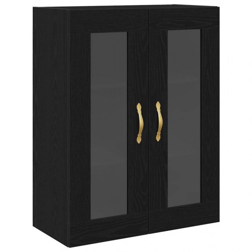 Highboard 2 stk Sort eg 69,5 x 34 x 180 cm Konstrueret træ