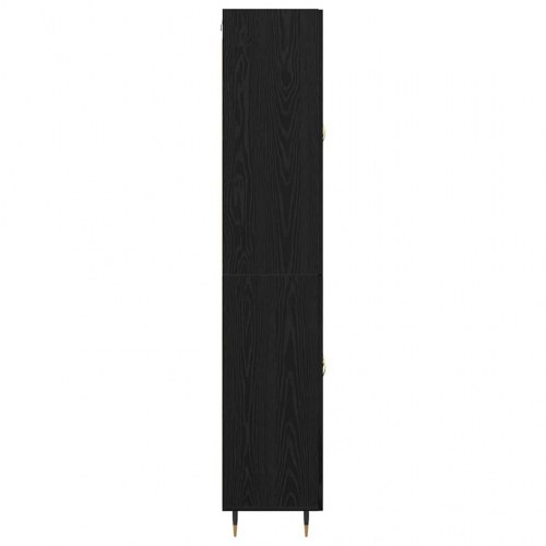 Highboard 2 stk Sort eg 69,5 x 34 x 180 cm Konstrueret træ
