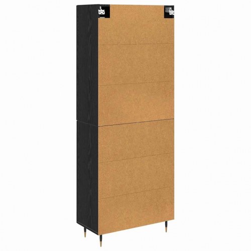 Highboard 2 stk Sort eg 69,5 x 34 x 180 cm Konstrueret træ