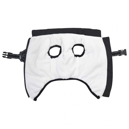 Hundejakke med sele Sort L24 Fleece og polyester