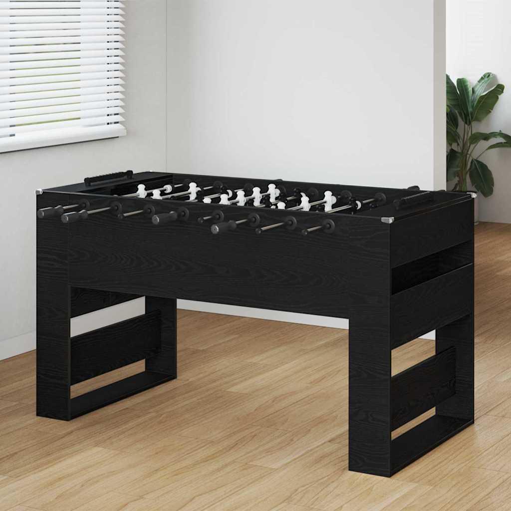 Fodboldbord 2 stk Sort eg 146,5 x 74 x 85 cm Konstrueret træ