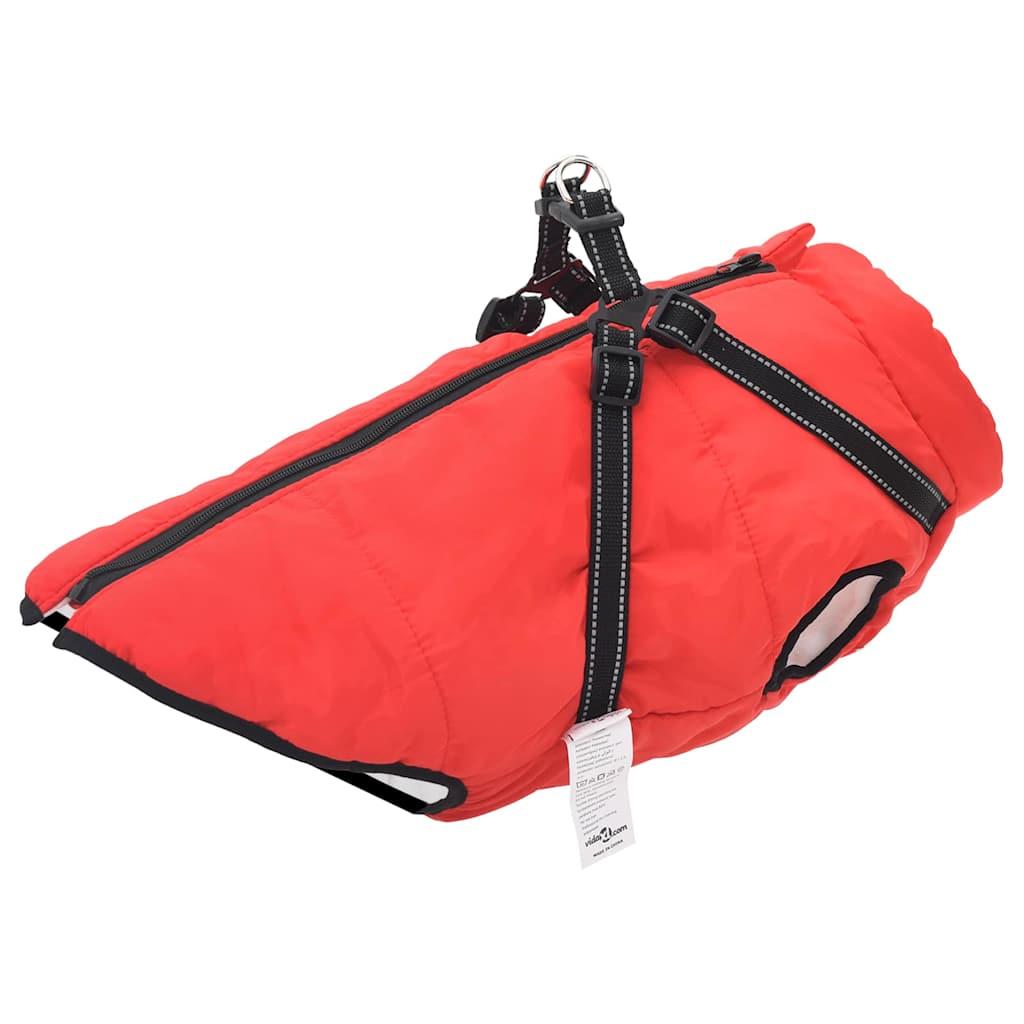 Hundejakke med sele Rød L44 Fleece og polyester