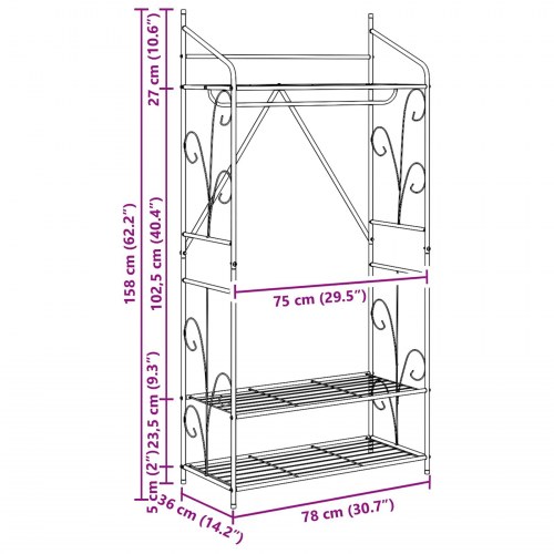 Åben Garderobe Ensfarvet