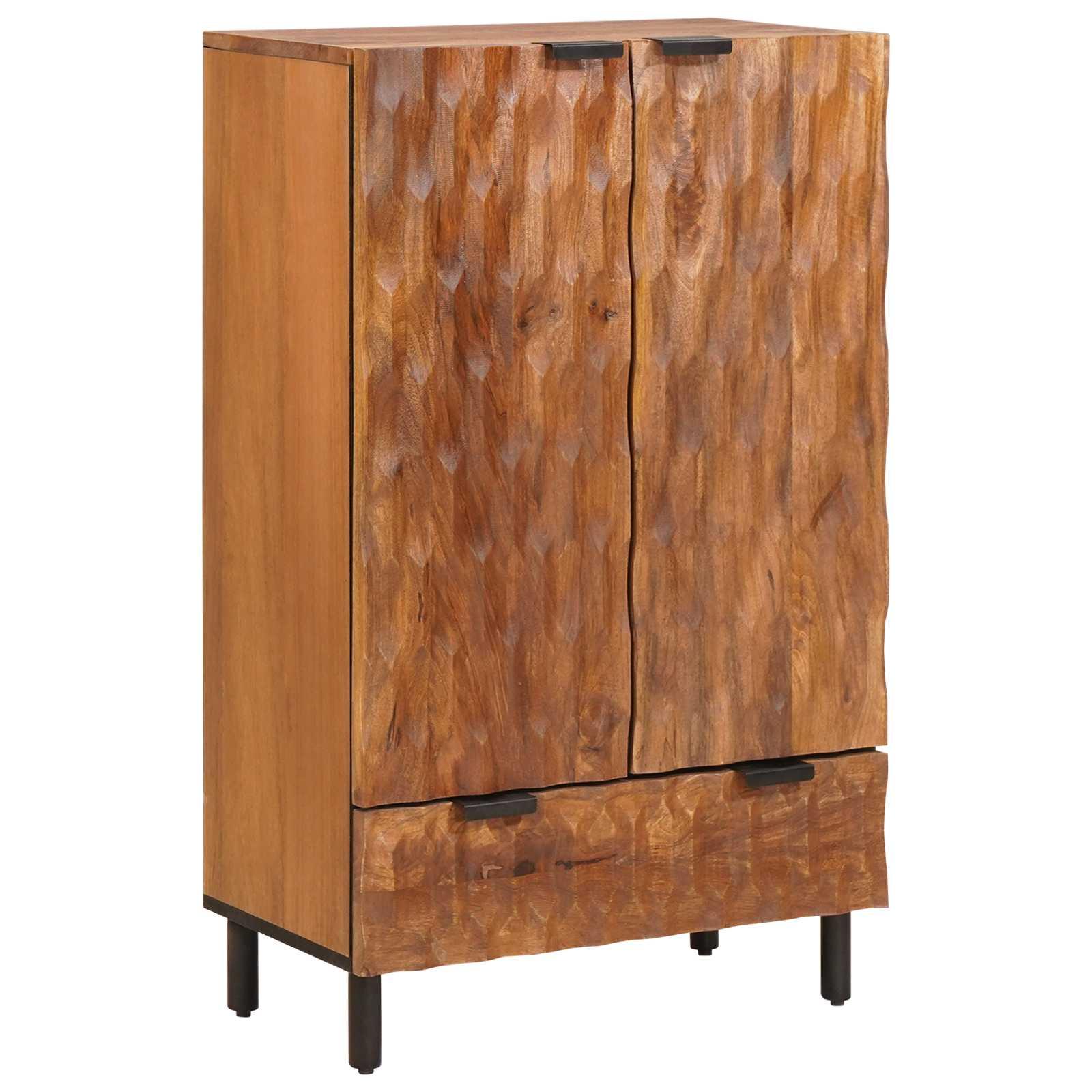 Highboard Ensfarvet Acacia Brun Finish