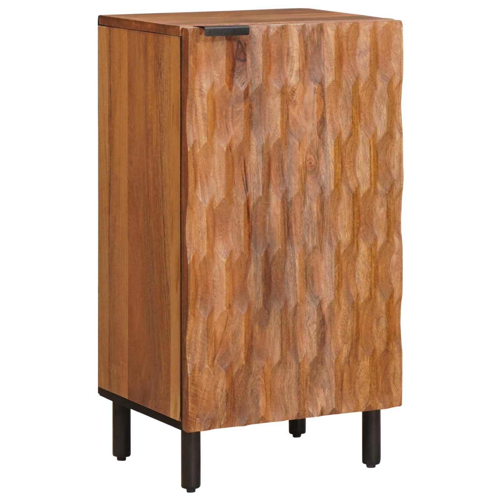 Sidebord Ensfarvet Acacia Brun Finish