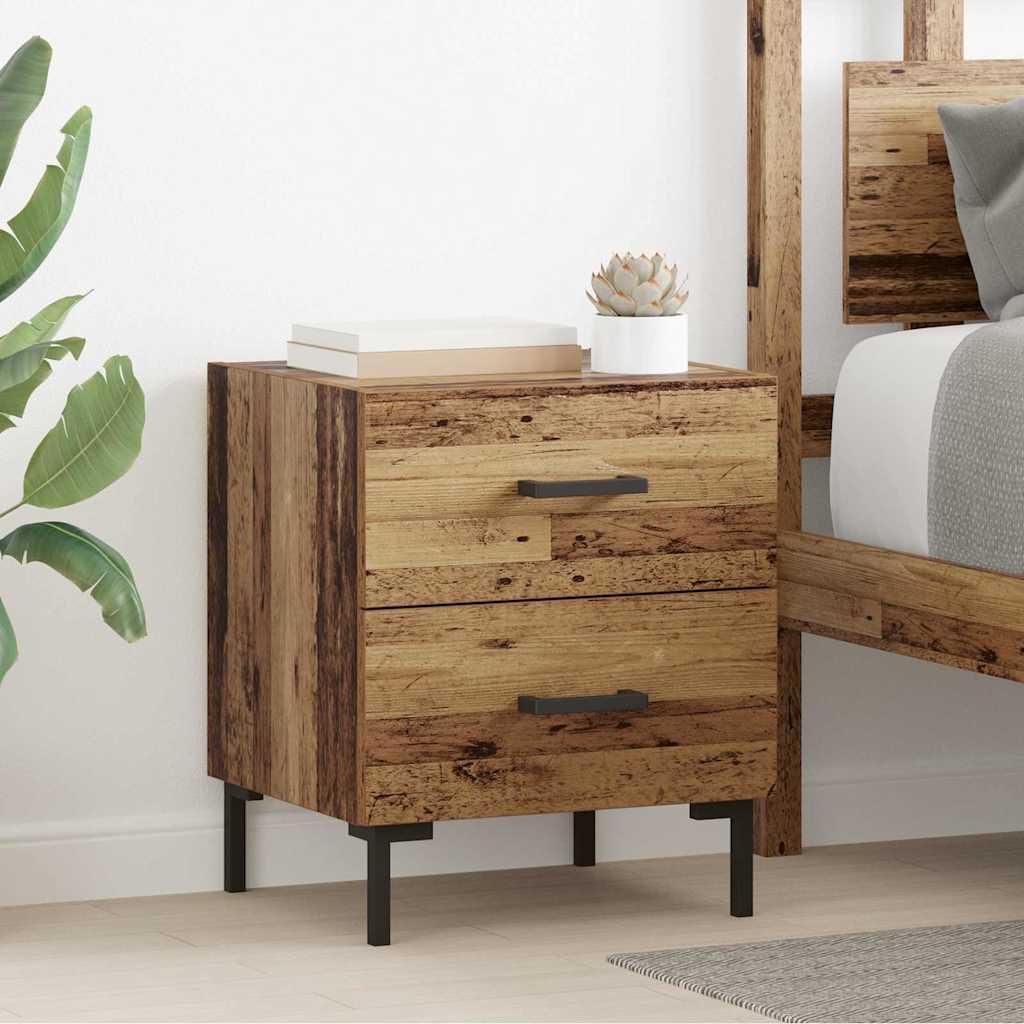 Natskab 2 stk Gammelt træ 40 x 35 x 47,5 cm Konstrueret træ