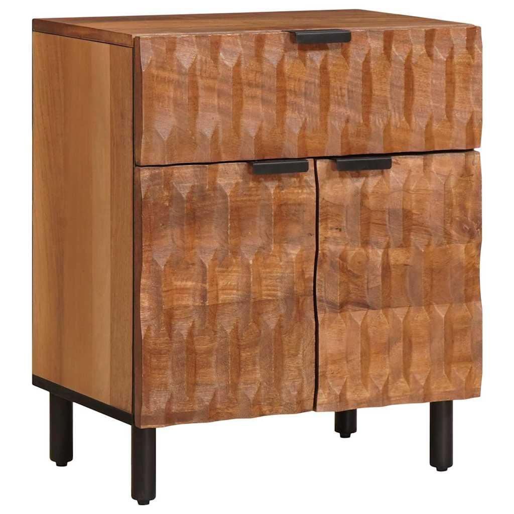 Natskab med skuffe Brun 50 x 33 x 60 cm Massivt mangotræ