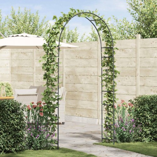 Havebue Blomstret Sort