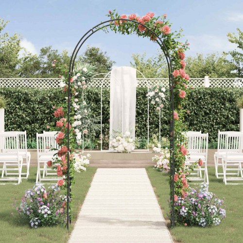 Havebue Blomstret Sort