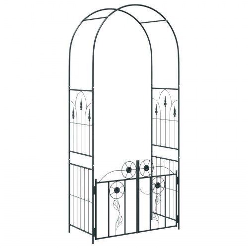 Havebue Ensfarvet Sort 102 x 50 x 218 cm