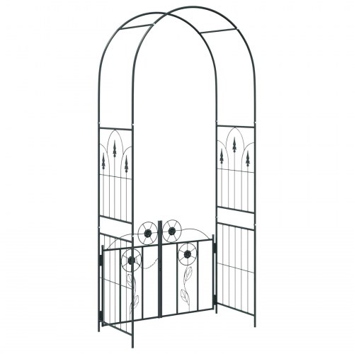 Havebue Ensfarvet Sort 102 x 50 x 218 cm